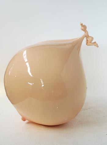 Side view of playboy bunny sculpture NSFW