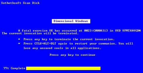 Blue Screen of Cthulhu!