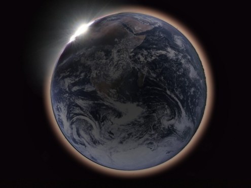 Eclipse seen from moon