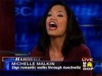 Michelle Malkin. Is he holding a herring just off-camera?