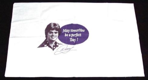 Donnie Osmond Pillowcase, yay! Sweet dreams. Sweeeeeeeet dreams!