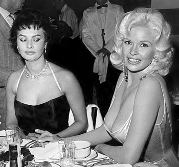 Sophia Loren and Jayne Mansfield are bosom buddies