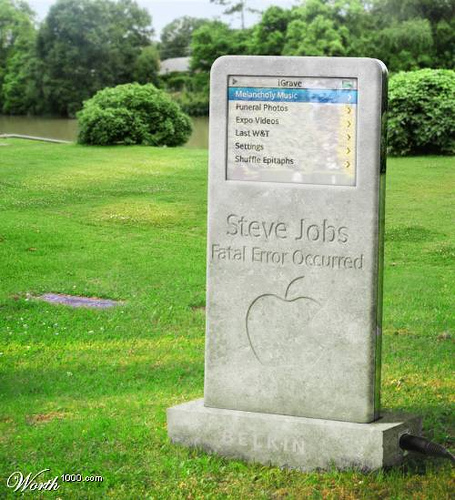 Steve Jobs’ Grave. iDied.