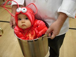 Baby Lobster, and doesn\'t she look pleased?