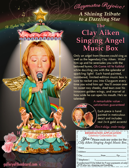 Clay Aiken singing angel music box