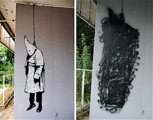 Banksy does the KKK in Birmingham