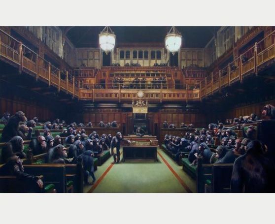 Banksy is Putting the MPs into Chimps