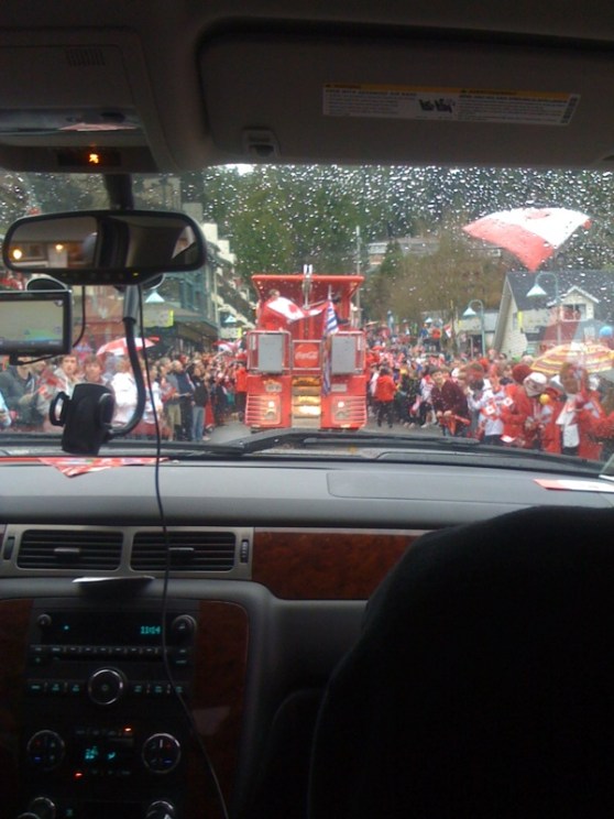 Deep Cove Crowd on Olympic Torch Route