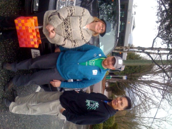 raincoaster Art and John Chow from the Olympic Torch Ride Along