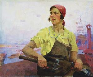 Pyotr Kotov. A Female Shock-Worker of the “Red Sormov” Works. 1936