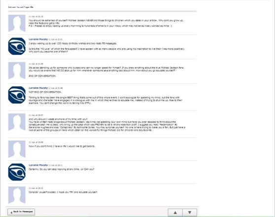 Tegan Ellis Facebook hate mail