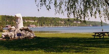 Wiarton beach; that is Colpoy's Bay. No really, way more terrifying from a plane