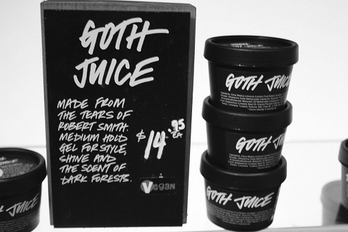 Goth Juice: Puree two Ministry fans...