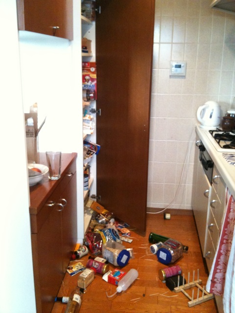 Japanese Earthquake kitchen