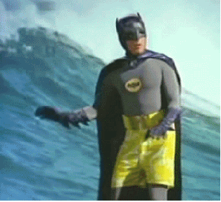 Batman gets his bat trunks in a twist