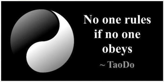 No one rules if no one obeys