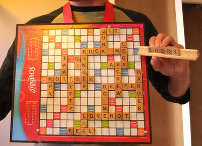 Ian Spiegelman's Slutty Scrabble Board