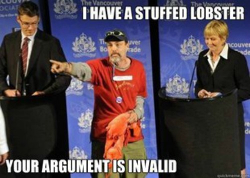 I am a Vancouver Mayoral Candidate. I have a stuffed lobster. Hail our Crustacean overlords!