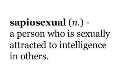 Word of the day Sapiosexual
