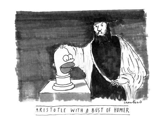 Aristotle with a bust of Homer