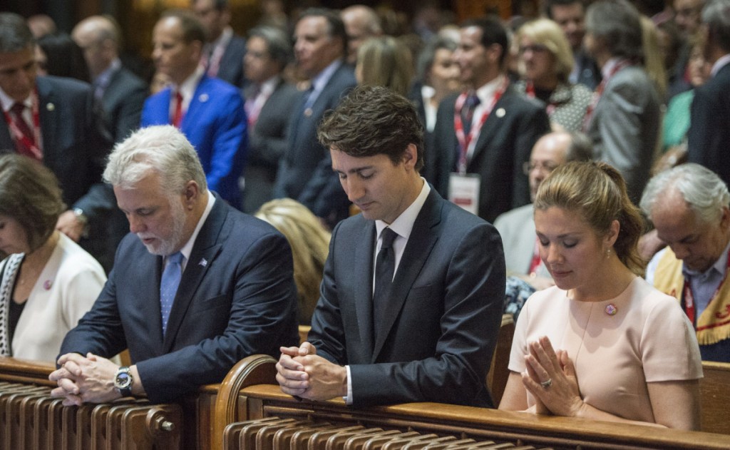 Trudeau at church