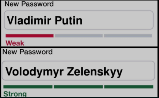 Putin Weak, Zelenskyy Strong